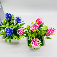 Petite plante succulente artificielle en bonsaï - Plastique PVC écologique, léger et durable, décoration de bureau pour la maison et le bureau pour le Nouvel An