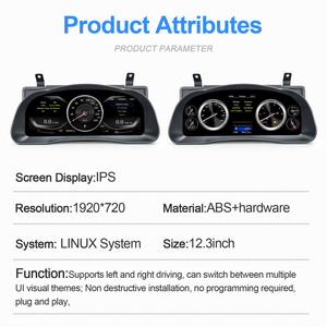 Tableau de bord numérique NaviHua New 12,3 pouces, système Linux, compteur de vitesse automatique, écran LCD, pour Toyota Highlander 2015-2020 - Product Image 5
