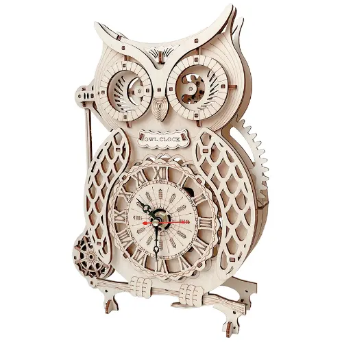 Develop intelligence wooden toys set educational toys for kids owl clock puzzle assembly toys kids