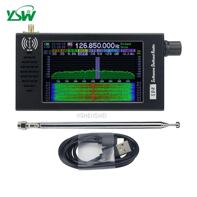 Ricevitore Radio SDR definito dal Software DSP demodulazione digitale CW/AM/SSB/FM/WFM con LCD IPS da 4.3"