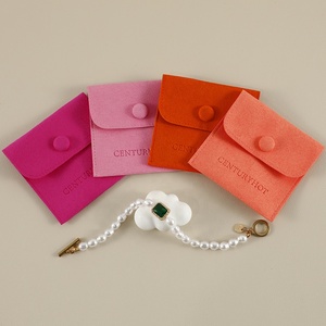 Pochette à bijoux en microfibre verte PUPPYSEW, sac à bijoux personnalisé, pochette pour bracelet, collier avec logo - Product Image 4