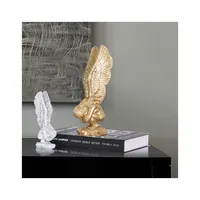 크리 에이 티브 천사 날개 수지 꽃 요정 입상 조각 장식 천사 기념 및 구속 동상