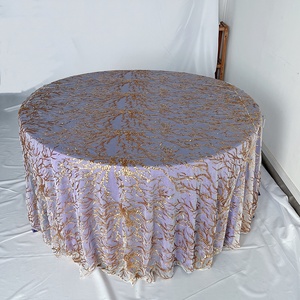 Khăn Trải Bàn Lấp Lánh Lấp Lánh Màu Vàng Kim Sa Cho Đám Cưới - Product Image 5