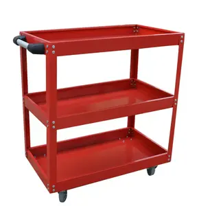 Workshop garage metal tool cabinet/tool trolley/ tool cart with handle and wheels