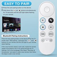 Télécommande vocale de remplacement G9N9N UNIQUEMENT pour Google Chromecast 4k Snow Streaming Media Player, correspondance requise