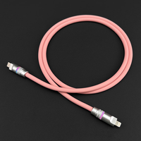 Câble de charge rapide USB-C 8 broches 3A en silicone liquide or cuivre pour iPhone 13/14 Pro et ordinateur
