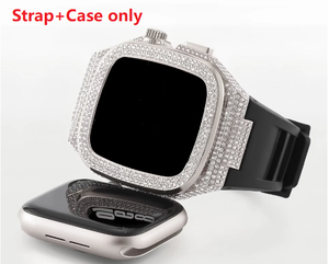 Correa de Silicona, Kit de Modificación de Metal, Funda Protectora con Diamantes para Apple Series 8 7 6 5 4 Iwatch 44mm 45mm - Product Image 4