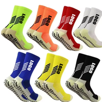 Logo personnalisé antidérapant hommes équipage chaussettes antidérapantes serviette bas respirant sport entraînement Football poignée chaussettes personnalisées