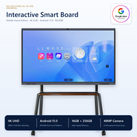 Papan Tulis Interaktif Konferensi 75 86 Inci RK3588 Android 15 16GB 256GB 4K UHD Layar Sentuh Multi Titik Panel Rapat Pintar