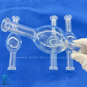 مخصصة عالية الأداء الزجاج تهب البولندية الكوارتز أداة شفافة الكرة واحدة أنبوب التجفيف - Product Image 3