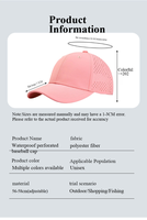 Gorra Deportiva Personalizada al por Mayor, Cortada con Láser, Perforada, con Logotipo de Marca, Bordado 3D, Impresa, Transpirable, para Correr
