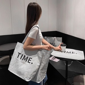 Nuova Borsa Intrecciata Grigio Chiaro per Confezioni Regalo, Grande Borsa Shopping in PP Intrecciato, <span class=keywords><strong>Borse</strong></span> Tote Laminate Personalizzate all'Ingrosso - Product Image 4