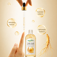 Sérum Visage Huileux au Collagène, Acide Hyaluronique, Nicotinamide et Acide Azélaïque 24K Or, 100ml, Marque Privée OEM/ODM pour Lifting Facial et Soin de la Peau