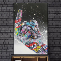 Soyut Graffiti sokak sanatı sevgilisi öpüşme tuval boyama posterler baskılar duvar sanatı resimleri Pop Art