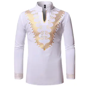 Robe Africaine pour Homme, vêtement classique, Chemise Africaine pour Homme, ton Dashiki Boubou, 100%, 2022