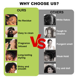 Jotigo <span class=keywords><strong>Cire</strong></span> coiffante <span class=keywords><strong>extra</strong></span> <span class=keywords><strong>forte</strong></span> pour cheveux bouclés <span class=keywords><strong>à</strong></span> l'huile d'olive, anti-frisottis et anti-frisottis - Product Image 5