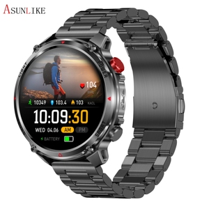 HT45 Nuovo Smartwatch Sportivo da Esterno <span class=keywords><strong>per</strong></span> Uomo, Batteria 1100mAh Lunga Durata, Impermeabile IP68 con Torcia, <span class=keywords><strong>Fitness</strong></span> Tracker - Product Image 1