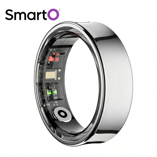 Smarto Wholesale R09 Smart Finger Rings Compatible Android Ios Gesture Control Heart Rate Temperature Intelligent Smart Ring