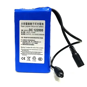 Deko — batterie au lithium-ion 122000, 12V DC, 20000mAh, avec connecteur 5521, pour appareil photo
