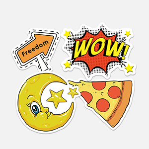 Tùy Chỉnh Chết Cắt Sticker In Ấn Công Ty Thiết Kế Logo Tự Dính Không Thấm Nước Nhãn Phim Hoạt Hình Vinyl Dán Nhãn - Product Image 2