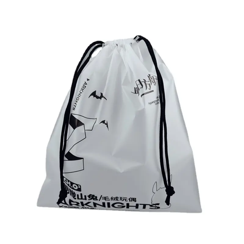 Özel yeni seyahat depolama büzgülü torba taşınabilir buzlu EVA ve PE malzeme ayakkabı ve giysi çantası ile Logo