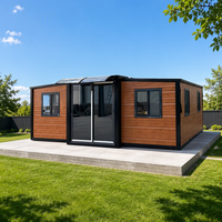 Maison conteneur préfabriquée portable en acier isolé et extensible de 20 pieds