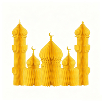 Décoration de mosquée pliable DIY la plus vendue avec forme de lune et d'étoile, certifiée ISO, fournitures de fête islamique pour usage intérieur