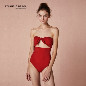 2021 haute qualité <span class=keywords><strong>bandeau</strong></span> taille haute imprimé une pièce ceinture maillots de bain bikinis vêtements de plage - Product Image 1