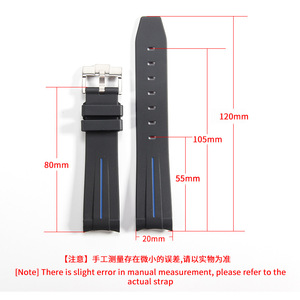 Compatible con la correa de reloj de silicona de la serie Rolex <span class=keywords><strong>Submariner</strong></span> negra y verde, correa de reloj impermeable para hombre de TPU de alta calidad - Product Image 5
