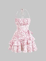 Robe trapèze sans manches pour femme, col montant, couleur unie, tissu respirant et lavable, service OEM, usage quotidien estival