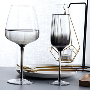 Flûtes à champagne sans plomb, gris uni, <span class=keywords><strong>noir</strong></span> et <span class=keywords><strong>fumé</strong></span>, style européen personnalisé, lavables au lave-vaisselle - Product Image 6