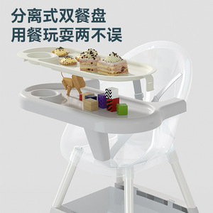 Silla Alta Multifuncional Transparente para Bebés, Silla de Alimentación Ajustable en Altura para Niños de 0 a 12 Meses - Product Image 3