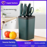 Ensemble de couteaux de chef personnalisé en acier inoxydable 3CR13, six pièces, lame de 188 mm à bord oblique, couteau à désosser tranchant, ensemble complet Yangjiang