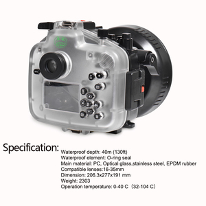 Seafrogs 40m/130ft 40M Caméra de Plongée Logement Pour <span class=keywords><strong>Canon</strong></span> EOS R Pour <span class=keywords><strong>Appareil</strong></span> <span class=keywords><strong>Photo</strong></span> avec 16-35mm lentille De Protection Sous-Marine Couverture - Product Image 6