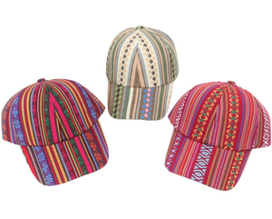 Casquette de baseball vintage tissée unisexe à 6 panneaux pour sports de plein air, voyage d'été, plage, style bohème, tribal, aztèque, géométrique - Product Image 4