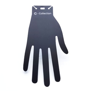 OEM custom Logo deep blue PVC card jewelry display case black <span class=keywords><strong>velvet</strong></span> - Product Image 2