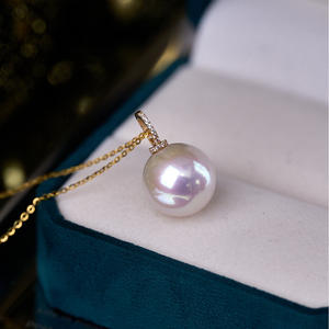 เวนชี่จี้มุกน้ำจืดขนาด 12-13 มม. พร้อมโซ่เงิน S925 ทรงกลม แสงเงาสวยงามไร้ตำหนิ รุ่น 24304 - Product Image 3