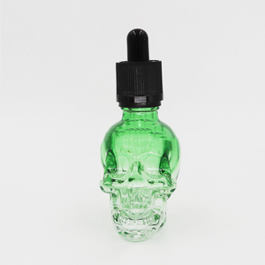 Botella de Vidrio con Gotero para Suero, Forma Única de Calavera, 15ml, 30ml, 50ml, 100ml, en Negro, Azul, Rojo y Verde, para Cosméticos, Aceites Esenciales y Cuidado de la Piel - Product Image 3