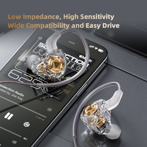 Écouteurs intra-auriculaires dynamiques QKZ-ENZO HIFI DJ Monitor avec port 3,5 mm, casque sport <span class=keywords><strong>KZ</strong></span> ZSTX ZSN PRO EDC - Product Image 4