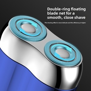 Afeitadora Recargable con Doble Cabezal, Recortadora de Barba USB, Herramienta de Aseo Portátil para Hombres, Diseño de Doble Cabezal, Dos Cabezales de Afeitado que Acanzan Más Áreas - Product Image 1
