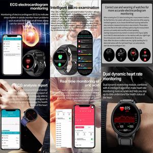 알리바바 보장 스마트 워치 ET570 ECG 혈액 건강 호흡 훈련 sos 비상 전화 최고의 팔찌 스마트 워치 - Product Image 3