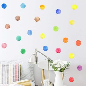 Adesivi <span class=keywords><strong>murali</strong></span> a <span class=keywords><strong>pois</strong></span>, decorazioni circolari per pareti per camerette dei bambini, soggiorno, aula, decorazioni rimovibili in vinile. - Product Image 4