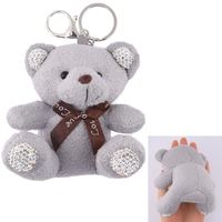 Uxury-llaveros de felpa suave con diamantes, llaveros de oso Eddy, accesorios para llaveros de 3D