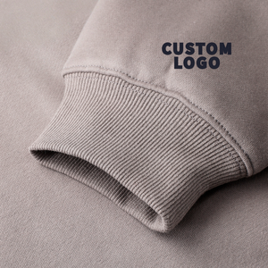 Alta calidad Heavy Terry 100% algodón pulóver Sudadera con capucha logotipo personalizado DTG estampado de gran tamaño en blanco Casual Unisex ecológico hombres - Product Image 4