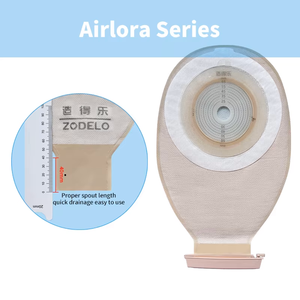 Medizinische Versorgung Großhandel Zodelo Airlora Serie Einweg-Kolostomiebeutel mit Hydrokolloid-Basisplatte CE-Zertifiziert 3 Jahre - Product Image 2