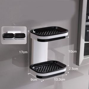 Customizable No-Drill Wall-Mounted Holder With <b>Drip</b> <b>Tray</b> - Self-Draining Bathroom Soap Dish for Promotional Gifts - Product Image 6