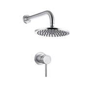 Ensemble de robinetterie de douche murale encastrée avec mitigeur pour salle de bain