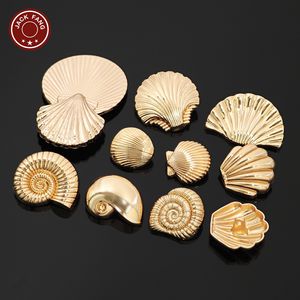 Botones Metálicos con Vástago, Botones Personalizados con Formas Irregulares de Concha, Botones con Logotipo Grabado para Accesorios de Ropa - Product Image 2