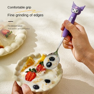 Gran oferta 304 <span class=keywords><strong>de</strong></span> acero inoxidable creativo <span class=keywords><strong>de</strong></span> dibujos animados perro oreja cuchara tenedor lindo grande portátil cubiertos desechables para niños Juego <span class=keywords><strong>de</strong></span> cubiertos - Product Image 4