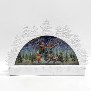 Decoración <span class=keywords><strong>de</strong></span> escena navideña <span class=keywords><strong>de</strong></span> Papá Noel volador, linterna giratoria <span class=keywords><strong>de</strong></span> agua con brillo, globo <span class=keywords><strong>de</strong></span> nieve personalizado con decoración <span class=keywords><strong>de</strong></span> velas Led, 2020 - Product Image 4